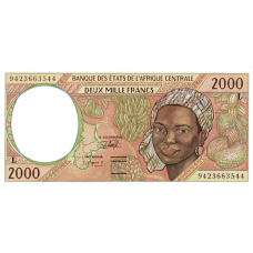 P403Lb Gabon - 2000 Francs Year 1994